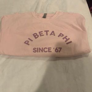 Light Pink Pi Beta Phi Sweatshirt (L)